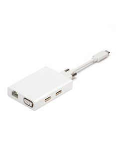 5口USB Type-C擴(kuò)展塢白色外觀(guān)