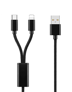 蘋果、安卓Type-C一拖二充電線